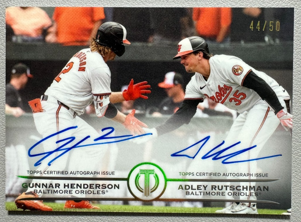 2025 Topps Tribute True to the game Adley Rutschman Gunnar Henderson ...