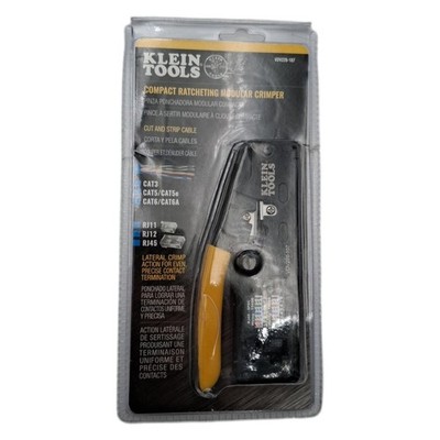 KLEIN TOOLS Datenkabel-Crimpwerkzeug/-Abisolierwerkzeug/Schneider mit Ratsche, K