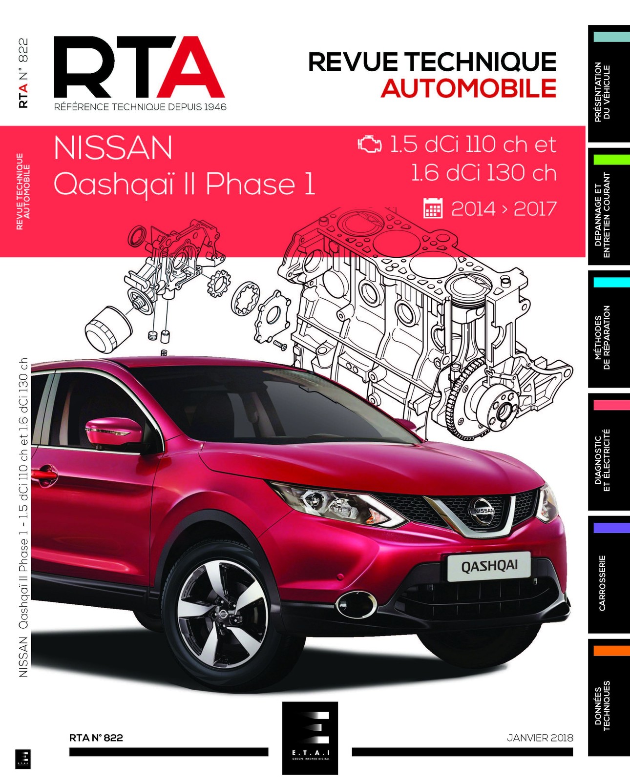 Revue technique Nissan Qashqai II dCi 2014-2017 livret entretien