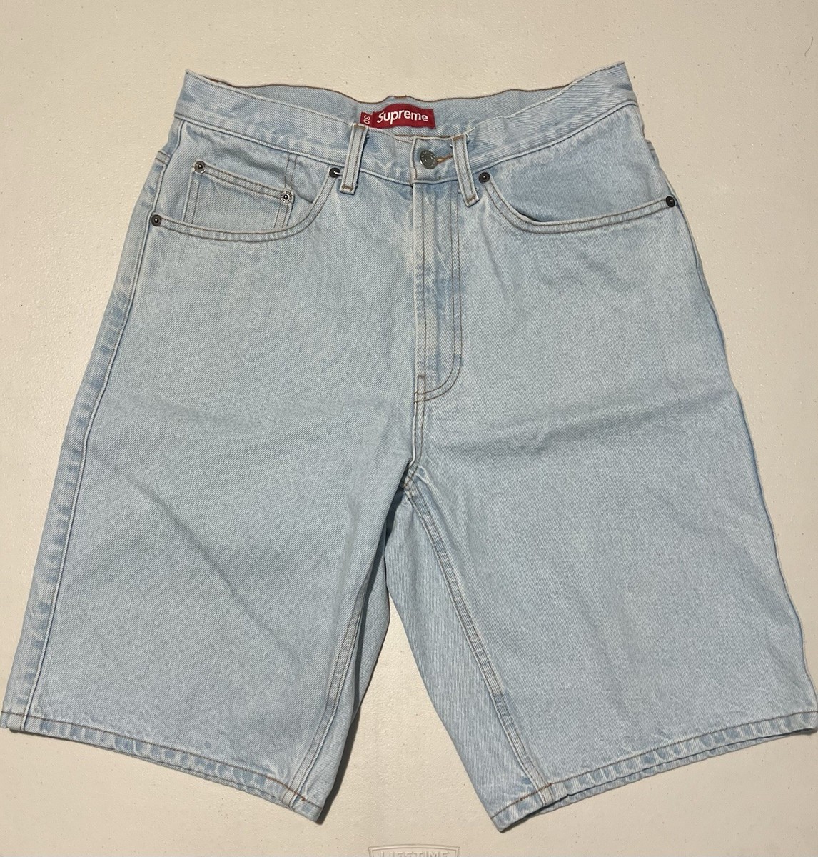 Supreme Baggy Denim Short 'Washed Indigo' Ss24 | eBay
