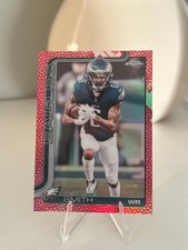 2025 Topps Chrome Football - DeVonta Smith - Football Leather Red Refractor /5