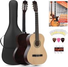 4/4 Linkshänder Akustikgitarre Kinder Anfänger Konzertgitarre Starter Set Lernen