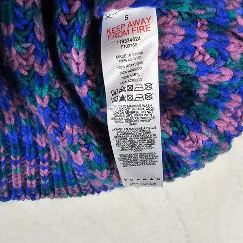 Jersey Topman ASOS NUEVO CON ETIQUETAS Grueso Tejido Multicolor Talla Grande Para Hombre Talla Pequeña S - Imagen 10 de 11
