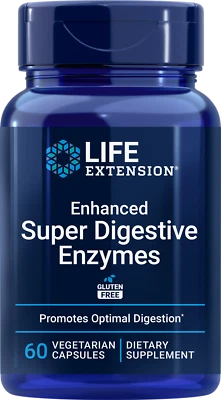 Life Extension Enhanced Super Digestive Enzymes 60 Vegetarian Capsules Digestion