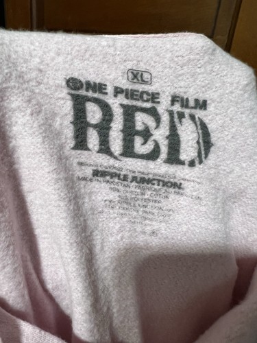 Ripple Junction Adult Unisex One Piece Red Hoodie Size XL Light Pink!!! Nice!! - Picture 7 of 7