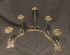 Vintage Candleabra Homco Moveable Multiple Positions 5 Candle  Gold Tone MCM
