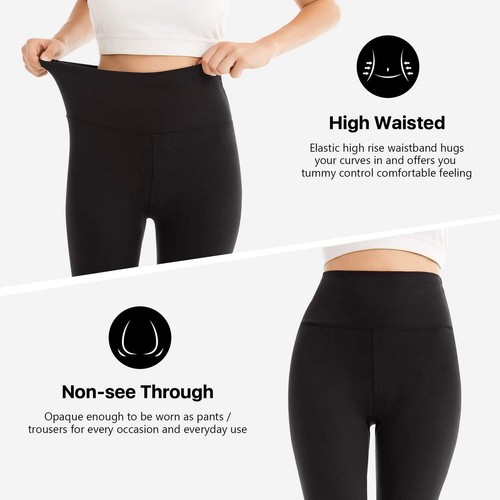 High Waisted Leggings for Women - Full Length Capri Buttery Soft Yoga Pants f... - Picture 3 of 6