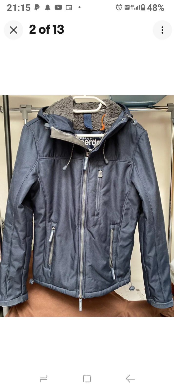 Superdry Original Windtrekker Jacket Navy Size XS unisex -SOLD OUT - BNWOT image 4
