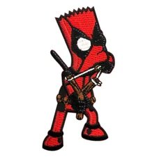 Bart Simpson Deadpool Embroidered iron on sew on Patch 