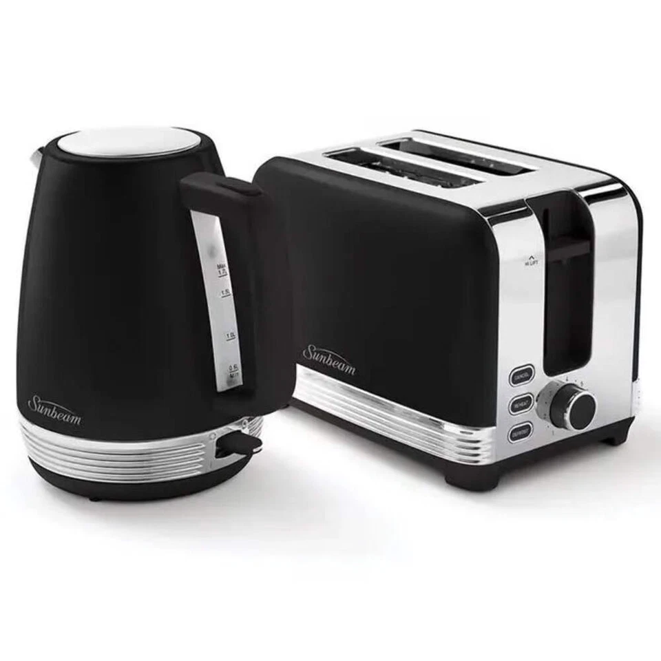 Sunbeam The Chic Collection Set Kettle and Toaster Black