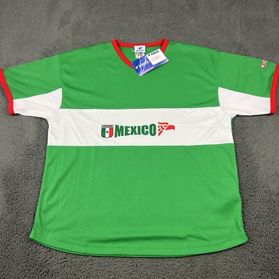 Mexico Soccer Jersey Mens Large Green Joma Short Sleeve Activewear Futbol