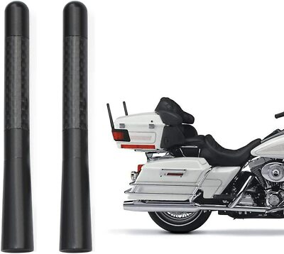 4,7 Zoll Motorrad Radioantenne Kohlefaser 2 Stück für Harley Davidson Glide Tour