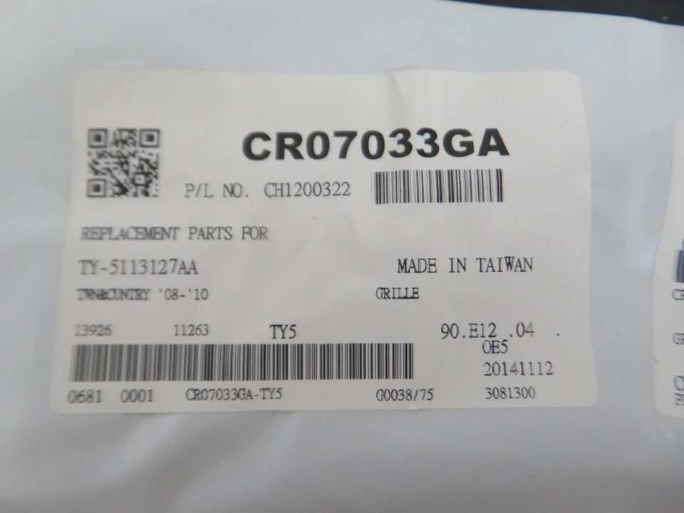 2008 2009 2010 CHRYSLER TOWN COUNTRY GRILLE Foto 4 de 4