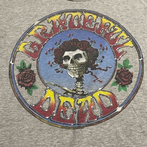 Grateful Dead GAP T-Shirt Skull & Roses grau kurzarm XL Band Tee Logo