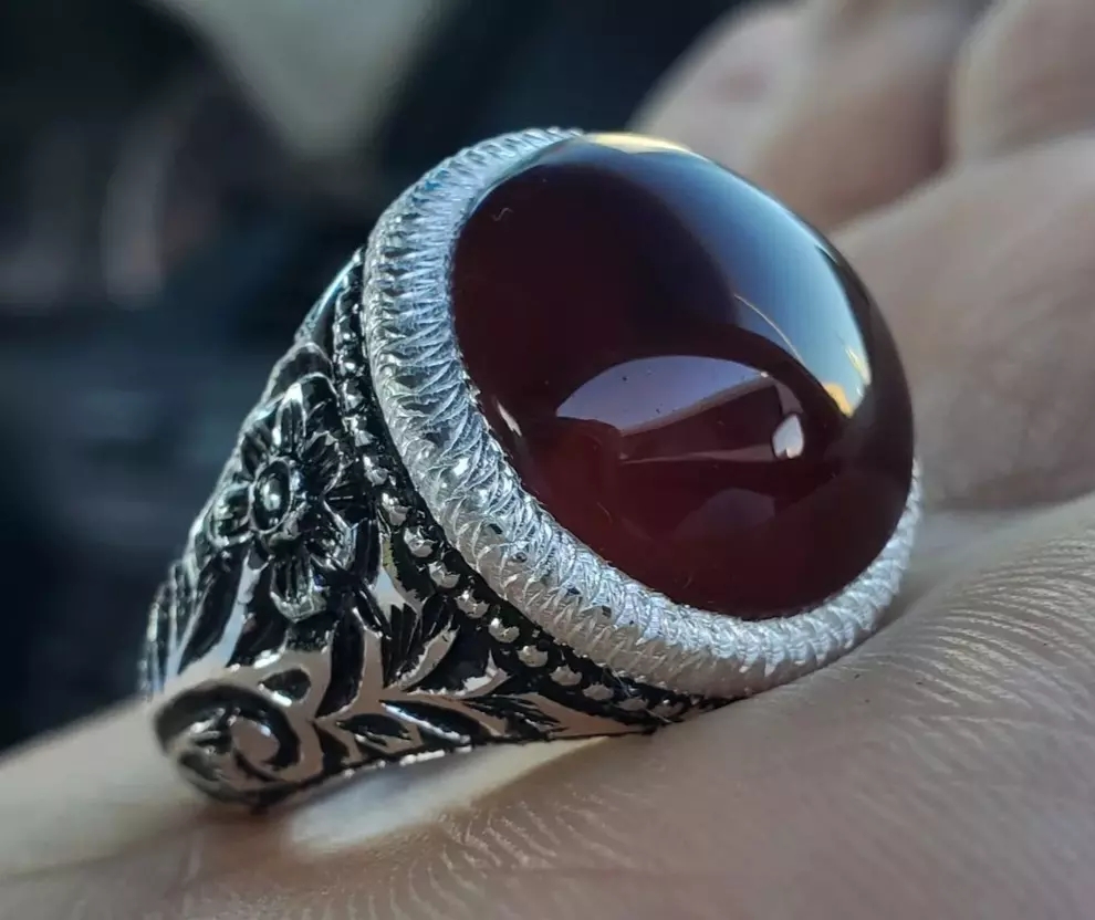 Yemeni on sale aqeeq ring