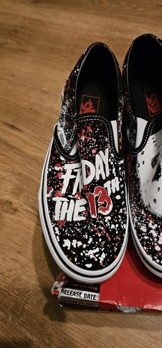 Vans House Of Horror Friday The 13th Slip On Uk Size 5.5 - Picture 2 of 16