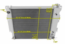 Al Champion 4 Row Radiator Chevy Configuration For 1987 - 2006 Jeep Wrangler Yj