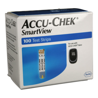 100 ACCU-CHEK SMARTVIEW TEST STRIPS - *FREE SHIPPING* 4+ MONTH EXP