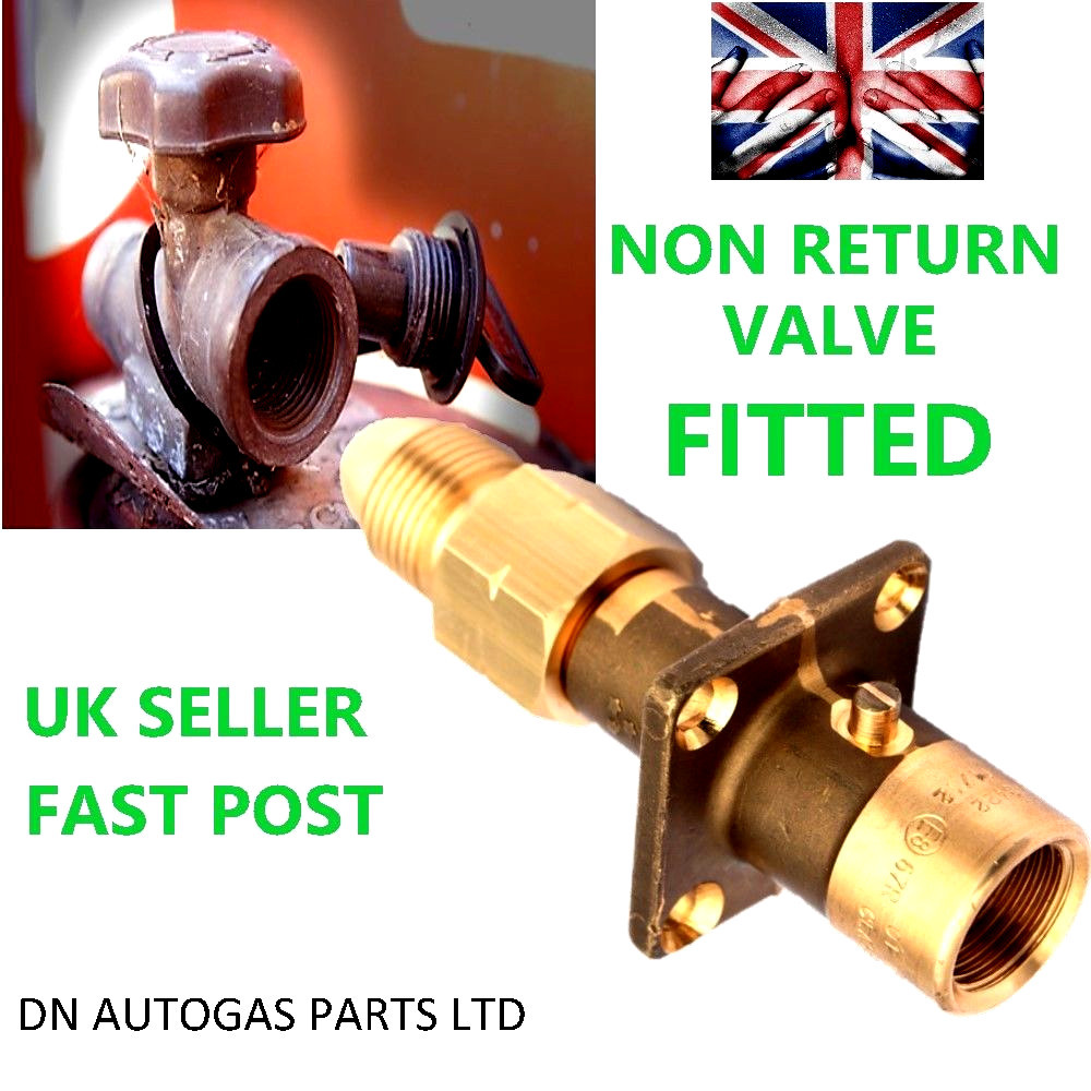 UK Bayonet LPG Filler Fill GAS Bottle Adapter SET NON RETURN - Foto 9