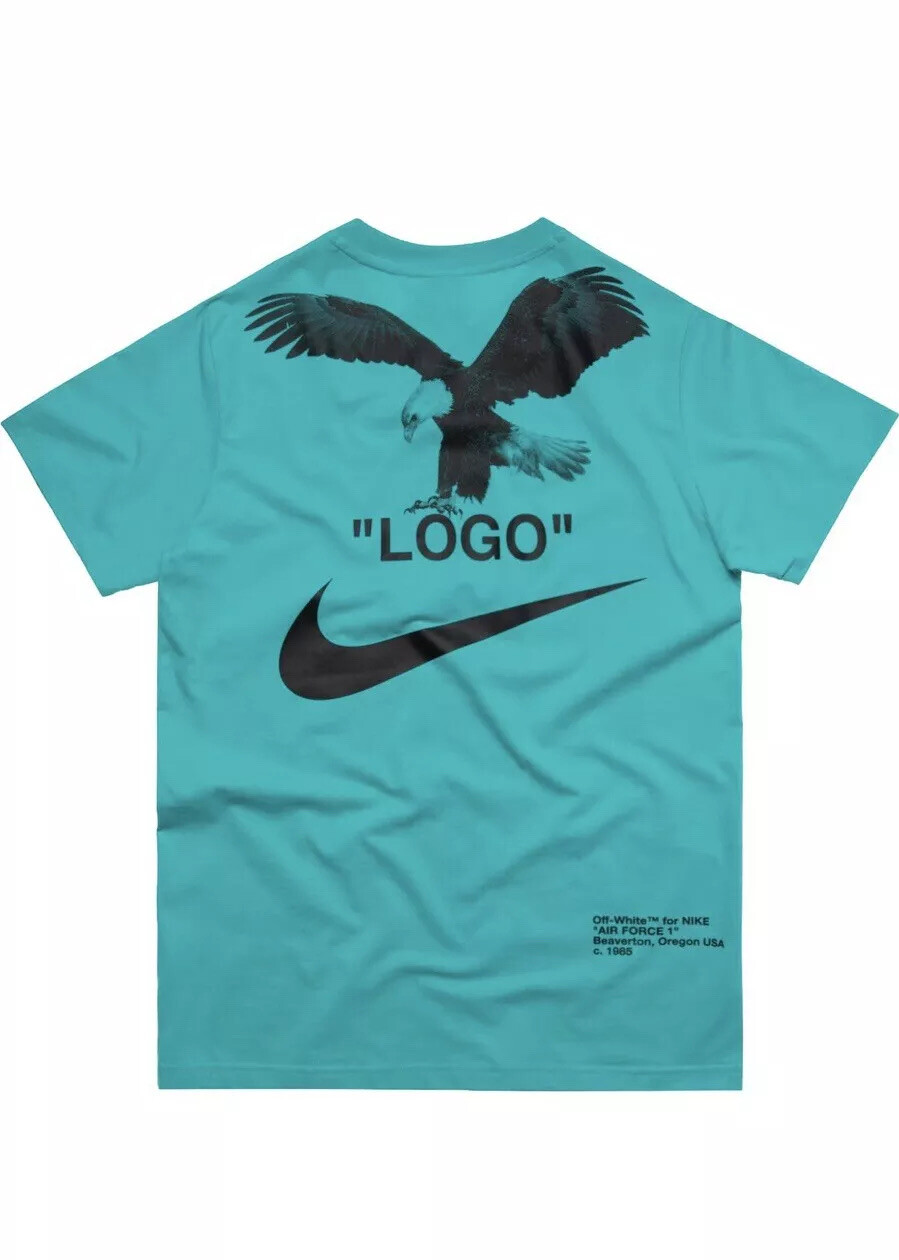 OFF WHITE X NIKE Maglietta Nike x BIANCO SPORCO NRG A6 retrò blu BQ0827 458 nuova con etichette S