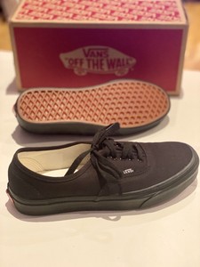 vans authentic plimsolls in triple black