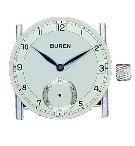 Buren 17 Jewels West German Day/Date Crossline Manual Winding 34mm Men\'s Watch Buren 17 Jewels West German Day/Date Men main image 3