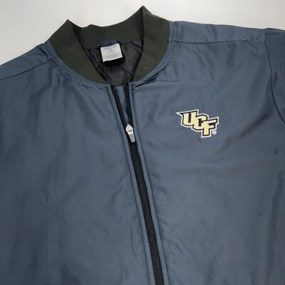 UCF Threads 91 Full Zip Pockets Quilted Lined Jacket Men s XL Navy