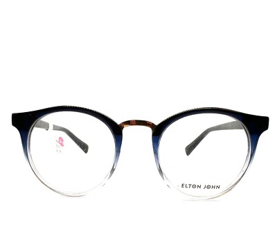 1 Unit New Elton John Prodigy Blue Gradient Eyeglass Frames 49-21-145 #726