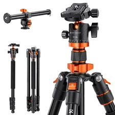 K&F Concept 78 inch Camera Tripod Monopod + Extension Boom Arm 360° Ball-Head