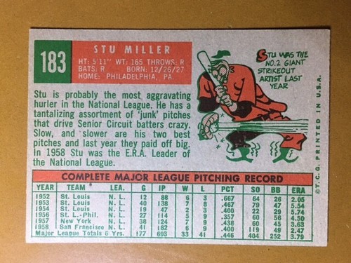 1959 Topps Baseball Singles - Nos 1-299 - Pick Your Card - Complete Your Set - - Bild 341 von 487