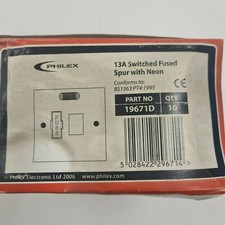 PHILEX 13A SWITCHED FUSED SPUR WITH NEON X2  *D13