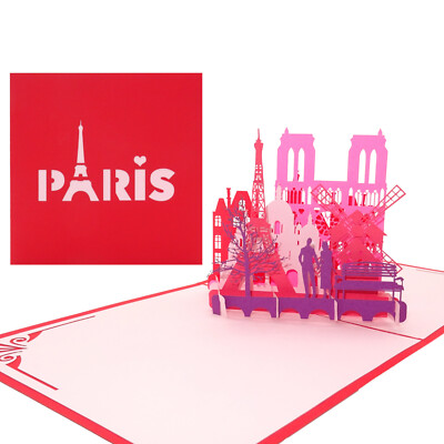 Pop Up Karte ''Paris Panorama'' Geburtstagskarte, Souvenir, Gutschein Geschenkidee