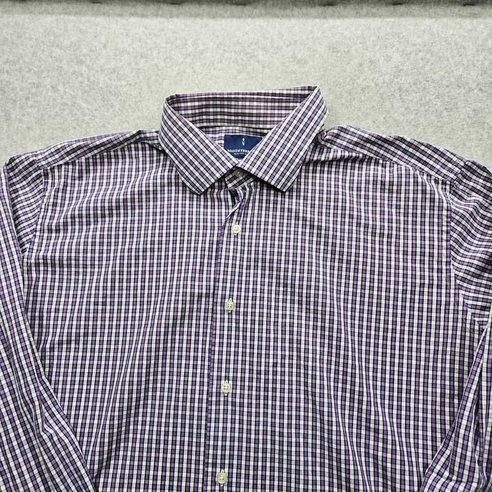 Mastai Ferretti Hombre XXL Púrpura Abotonada Mangas Largas Foto 4 de 4