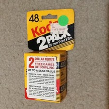 TWO ROLLS VINTAGE UNOPENED 1986 KODAK 400 FILM 48 TOTAL EXPOSURES