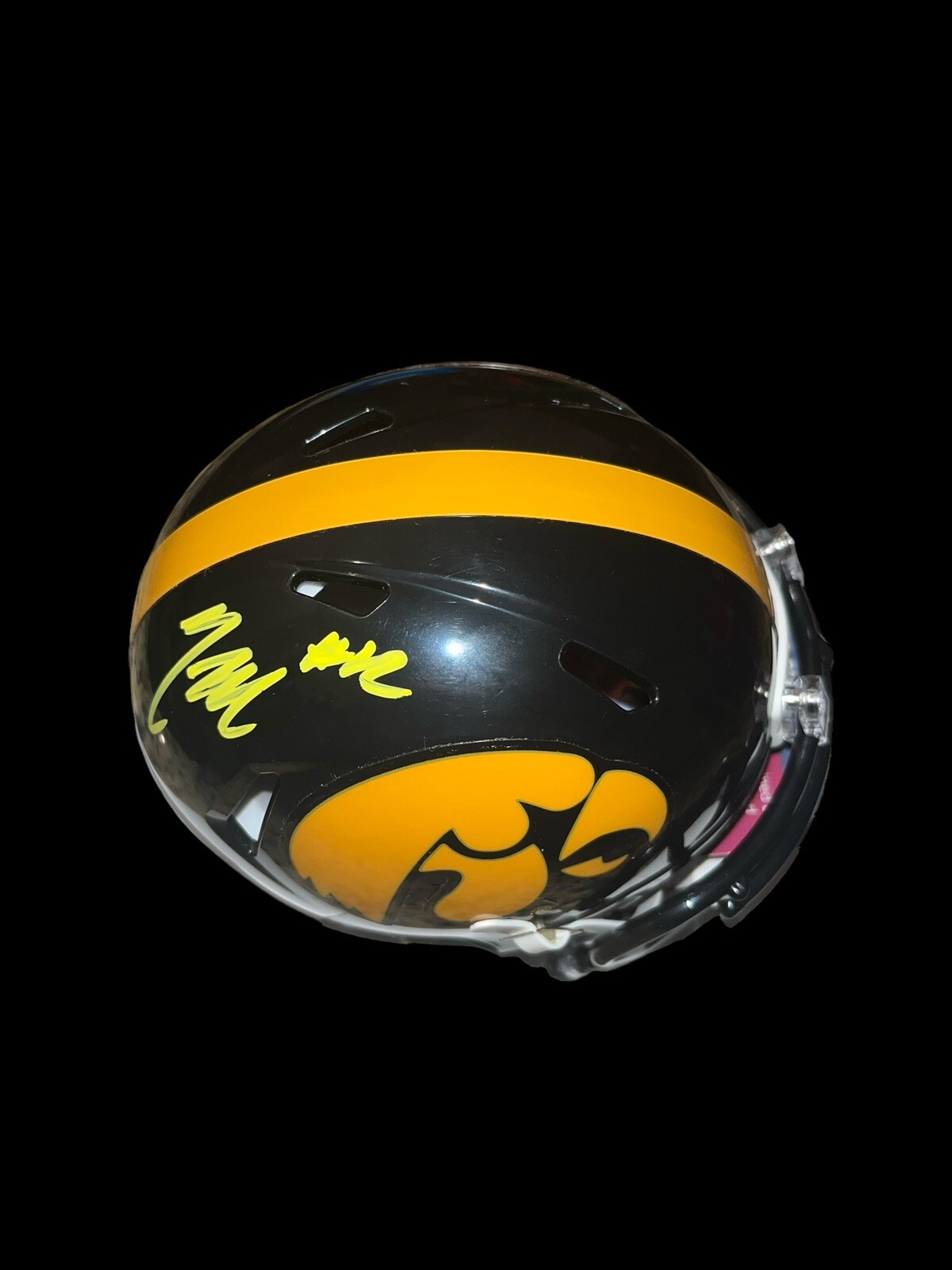 Cade McNamara Autographed Signed Iowa Hawkeyes MINI HELMET QUARTERBACK BIG TEN JSA 