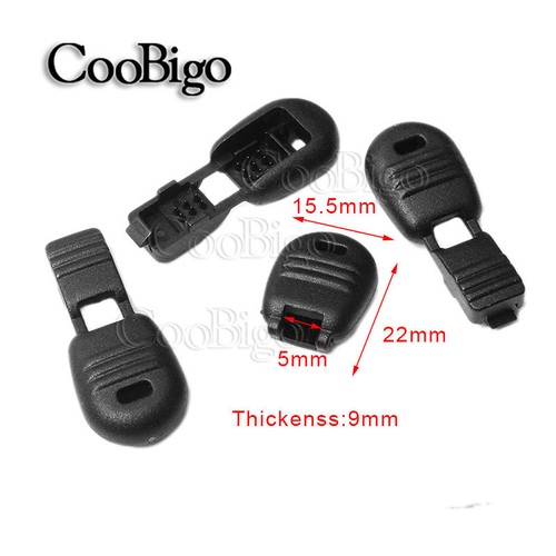 Zipper Pull Cord Ends Cord Lock Stopper Backpack Garment Cord Rope Bag Parts - Picture 3 of 16