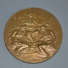 Bronze Medal 1905 Exposition Universal Recliner Belgium Tray #B3