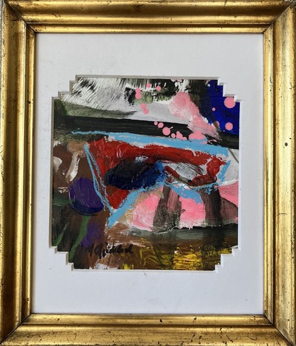 Danish Artist Rolf Gjedsted Abstract Composition Modern Art Berlin Frame - Picture 2 of 16