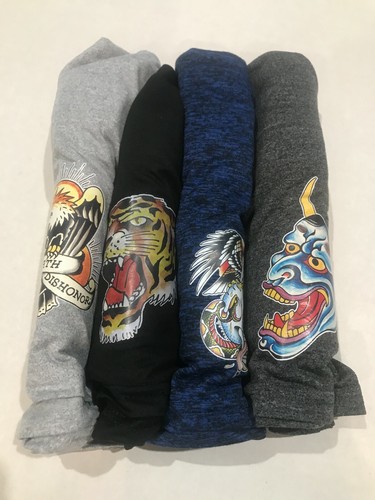 Ed Hardy Boxer Briefs Underwear 4 Pair Performance Stretch XL 40-42 Tattoo Art - Picture 3 of 5