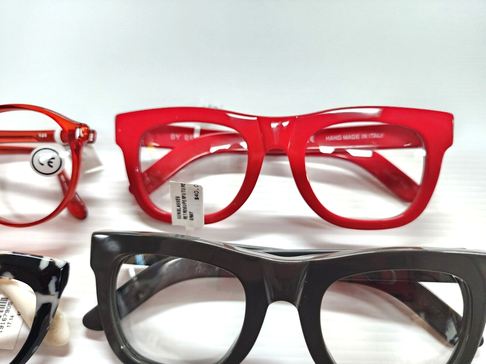 SUNGLASSES GLASSES FRAMES 4 SET BUNDLE CLEAR RETR… - image 3