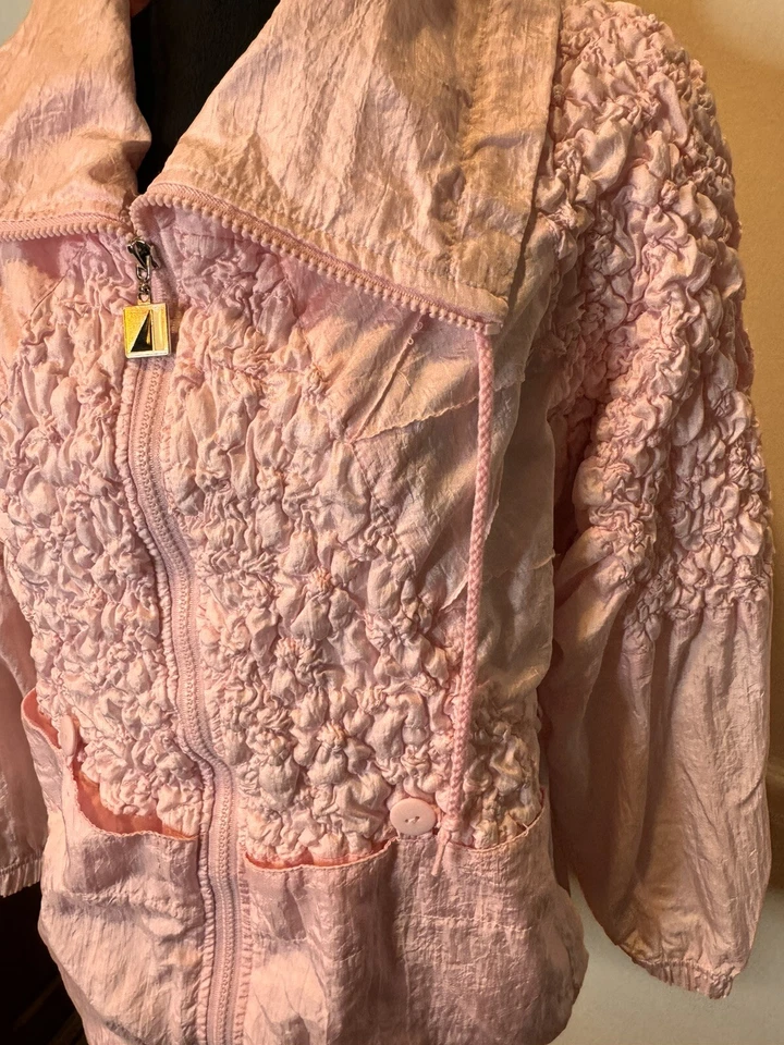 Chaqueta Pantalones Windsuit Chándal Rosa Forrada Talla L Activa Años 80 90 De Colección Foto 3 de 4