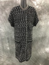 NEW BEAUTIFUL St John knit jacket black white blazer size 2