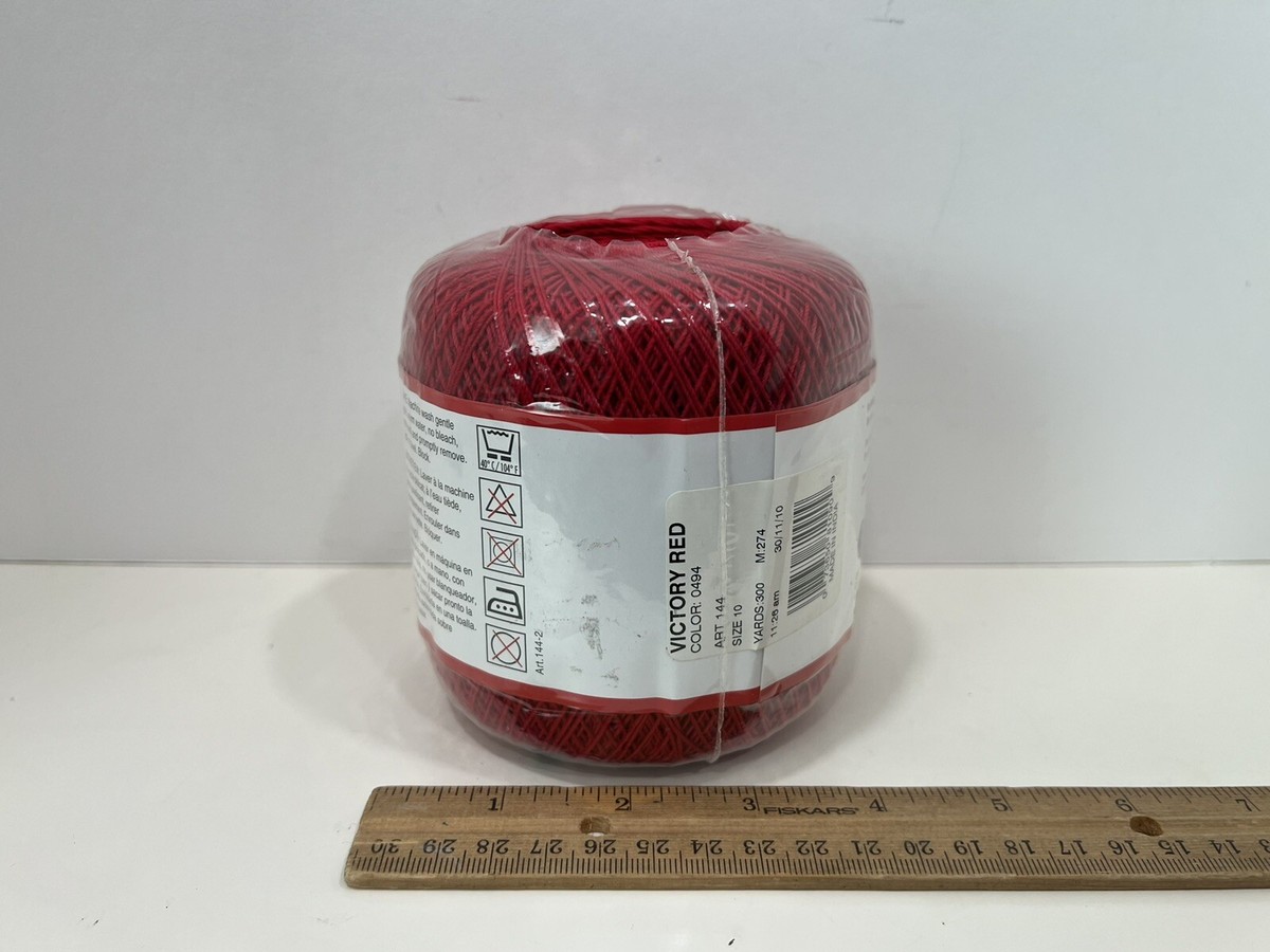 Red Heart Classic Crochet Thread 10 Size 100 Mercerized Cotton 300