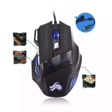Gaming Mouse 7 Button USB Wired LED Breathing Fire Button 3200 DPI Laptop PC 6