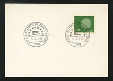 Germany / Europa 1971 Postal Card Ellwangen Jagst Cancels sc 1018 Stamp