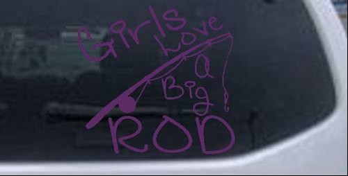 Funny Fishing Girls Love A Big Rod Car or Truck Window Laptop Decal Sticker - Picture 25 of 32