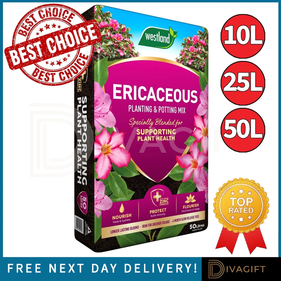 ERICACEOUS COMPOST 10L 25L 50L AZALEAS CAMELLIA PLANTING POTTING MIX WESTLAND