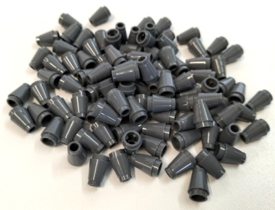 100x LEGO  Kegel / Cone 1x1 Dunkelgrau / Dark Bluish Gray 4589b NEU