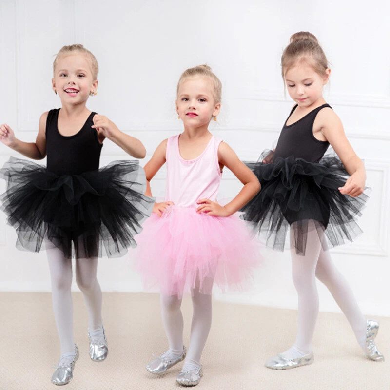 Girls Kid Ballet Tutu Dress Skirt Gymnastics Leotard Dancewear Ballerina Costume - Image 4 of 4