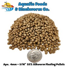 5-lbs 4mm 25 Silkworm Floating Pellets Koi  Pond Fish